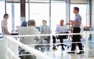 Business meeting in a modern office